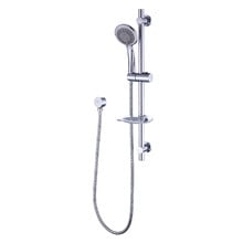 Chrome Round Rail Shower with Soap Dish